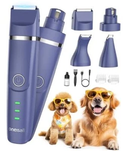 Small Dog Clippers, Quiet Cordless Dog Paw Trimmer & Nail Grinder, Dog Blue - Picture 1 of 7