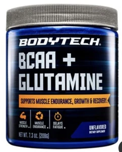 BodyTech BCAA + Glutamine Powder  Unflavored 7.3 oz./30 Servings ATS - Picture 1 of 4