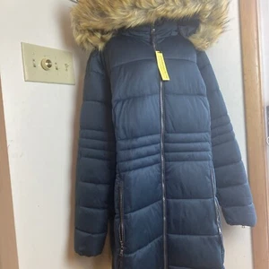 Greenish Blue NUAGE Fur Trim Jacket SZ 3X - Picture 1 of 23