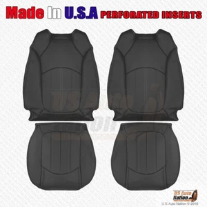 2008 - 2012 Fits Buick Enclave Driver Passenger PERFORATED Leather Cover Black - Imagen 1 de 18