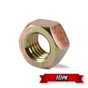 Dado esagonale finito (FHN), filo 3/4"-10, zinco giallo, GR.8 {10pk} - Foto 1 di 2