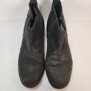 Sorel EMELIE CHELSEA Ankle Boot Black Leather Waterproof Rain Snow Boot Sz 7 - Picture 1 of 10