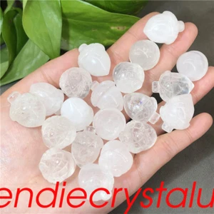 20pcs Natural Clear quartz acorns Quartz Crystal Mineral 1" Gem Figurines Reiki - Picture 1 of 12