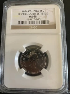 1994 Canada 25 Cents 25c NGC MS68 - Picture 1 of 3