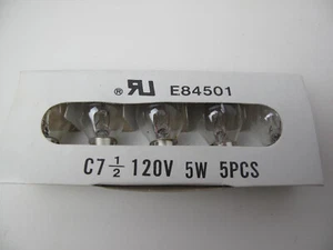 Weihnachtsbirnen C7 1/2 5 W 5 Stück RU E84501 klar  - Bild 1 von 3