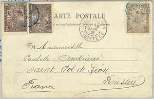 44980 - MADAGASCAR - POSTAL HISTORY - Ethnic POSTCARD to FRANCE - 1906 - Picture 1 of 2
