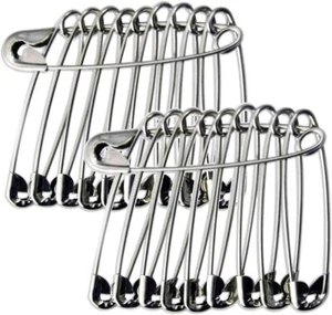 45mm Safety Pins, Pack of 50, Nickel Plated, Clothes Arts Crafts Sewing Hemming - Picture 1 of 6