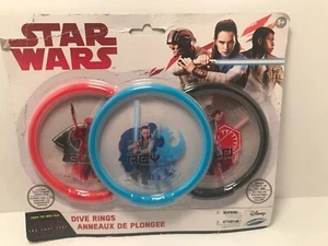 Star Wars Last Jedi SwimWays Tauchringe - Rey/Kylo/Guard (Neu 3 Stück Paket) - Bild 1 von 10