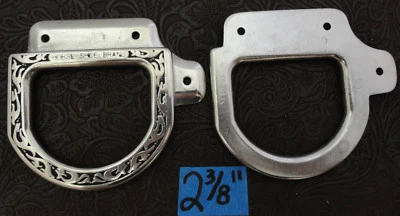 JEREMIAH WATT HORSE SHOE BRAND HARDWARE Jeremiah Watt Saddle Maker Hardware Rear Cinch Plate Dees Horse Billet Set Black
