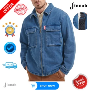 Men's Workwear Denim Shirt Jacket – Heavy-Duty Cotton, Stylish & Durable - Picture 1 of 5