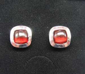 Exclusive 8,25 Carat Blutrote Garnet Cufflinks 925 Silver Top Einzelstüc - Picture 1 of 10