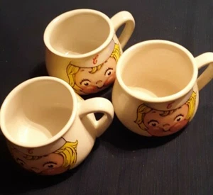 1998 Campbells Oversized Soup Mugs Blond Girl 3 Count , Houston  harvest  - Picture 1 of 8