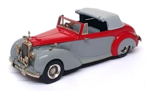 Top Marques 1/43 Scale HE5 - 1954 Alvis TC 21/100 Grey Lady D/Head - Grey/Red - Picture 1 of 6