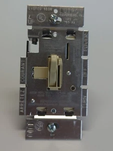 Lutron TGCL-153PH-WH Single Pole/3-Way Dimmer Switch Ivory New no Box Toggle - Picture 1 of 6
