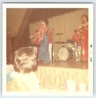 Vintage 1968 Photo Young Woman Dancer Polynesian Musical Band Show 1960's DST2