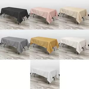 YCC Linens - 60 x 102 Inch Rectangular Crinkle Taffeta Tablecloths for weddings - Picture 1 of 19