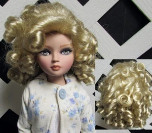 Monique Gold Doll Wig "Belle" Size 7/8 in Light Peach Blonde & Ginger Brown - Picture 1 of 2