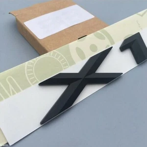 X1 scritta 3D emblema logo sticker for BMW X adesivo nero opaco auto NEW - Foto 1 di 1
