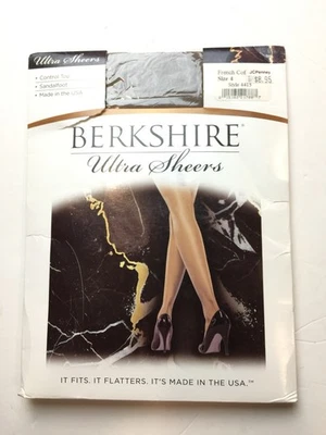 Berkshire Women's Control Top Pantyhose  Plus Ultra Sheer French Coffee Sz 4 New - Image 1 of 4