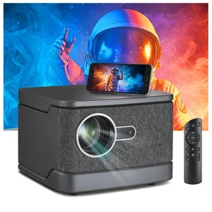 Projector with WiFi and Bluetooth Auto Focus 4K 1080P HDR10, 500ANSI Smart Mo... - Picture 1 of 9