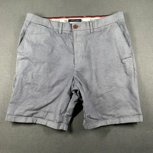 Tommy Hilfiger Shorts Mens 36 Blue Chino Flat Front Casual Classic Button Cotton - Picture 1 of 14