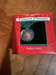 Hallmark 1988 Feliz Papá Noel mini adorno de Navidad - Imagen 1 de 4