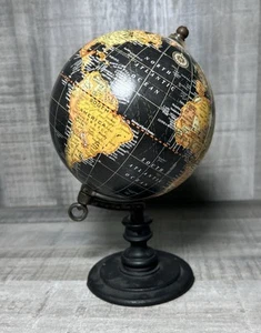 Globo de colección Petite 9" negro y óxido * Atlas * Mapa del mundo * De pie * Escritorio - Imagen 1 de 8