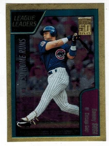 2001 Topps GOLD #392 League Leaders Sammy SOSA & Troy GLAUS - SERIAL #1182/2001 - Bild 1 von 2