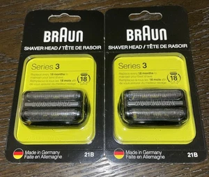 2 Braun Original-Zubehör-Hersteller Original Scherkopf Series 3 Modell 21B Posten NEU versiegelt - Bild 1 von 3