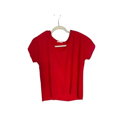 Blusa ligera de manga corta roja soprano para mujer - talla S Foto 1 de 4