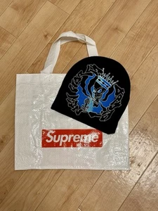 Brand New! Supreme New World Order Beanie Black Double Sided Graphic Print - Picture 1 of 2