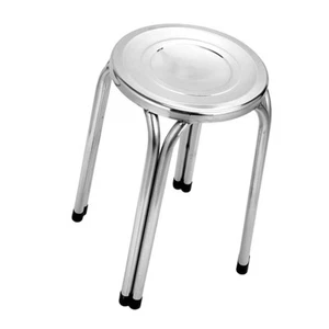 Stackable Stool Stainless Steel Nonslip Bar Stool for Garden Outdoor Indoor - Picture 1 of 7
