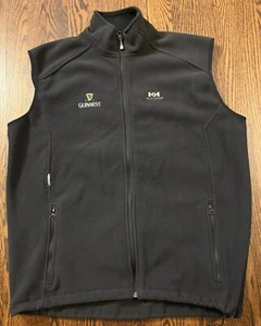 Guiness Helly Hansen ProFleece sz L black full zip Hiking Drinking Fleece Vest - Picture 1 of 8