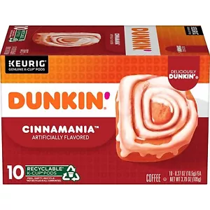 Café Dunkin' Donuts Cinnamania 10 a 120 taza Keurig K elige cualquier cantidad - Imagen 1 de 8