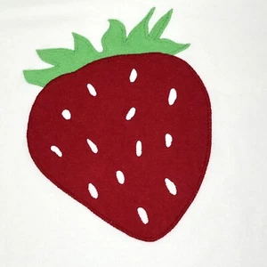 Kelly's Kids Big Girls Size 14-16 White Strawberry Tank Top Sleeveless VGUC - Picture 1 of 7