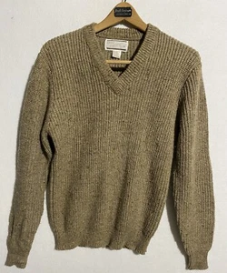 VTG Sears Mens Sportswear Brown V Neck Sweater Mens Medium - Picture 1 of 4