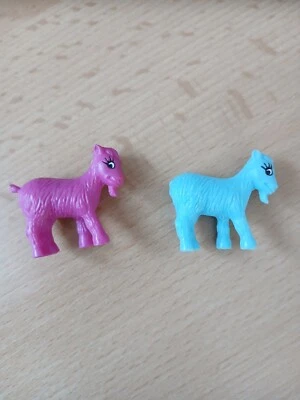 Tier-Figuren Ziegen blau und pink - Bild 1 von 2
