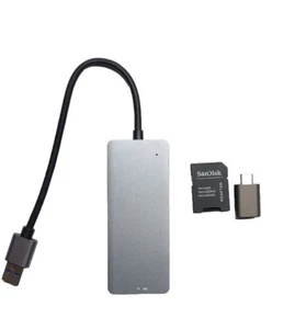 USB C USB3.0 Multi Card Reader, SD/TF/CF/Micro SD/MS 6 in 1 Memory Card Reader - Picture 1 of 7