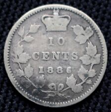 1886 CANADA 10 CENTS .925 SILVER - Queen Victoria