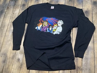 L * vtg 90s 1998 KORN anime long sleeve t shirt * nu metal mall goth tour - Image 1 of 4