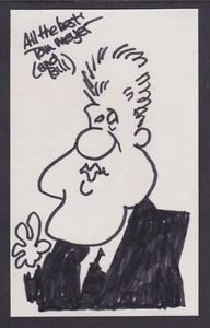 Tom Meyer, S.F. Chronicle cartoonist, original signed Bill Clinton sketch - Picture 1 of 1