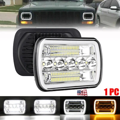 7x6" LED Headlight DRL Amber Turn Light For Nissan Pickup Hardbody 240SX D21 NX - Image 1 of 4
