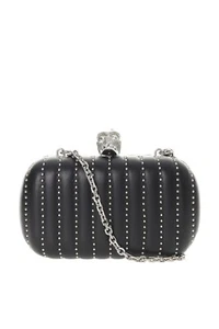ALEXANDER MCQUEEN SILVER 'SKULL' CLUTCH BAG - Picture 1 of 6