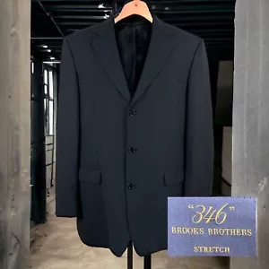 Chaqueta Blazer Brooks Brothers Para Hombre 42L Gris Oscuro Elastizada 346 Tres Botones - Imagen 1 de 9