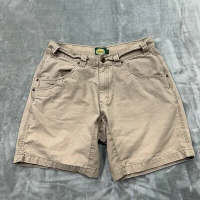 Shorts Cabela's Masculino 34 Lona Bronzeada Roupa de Trabalho Bolsos Logotipo Externo Caminhadas Pesca - Imagem 1 de 4