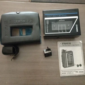 Walkman Fisher PH A 100 Casette Radio Lecteur Enregistreur MEGA RARE Fonctionne - Picture 1 of 4