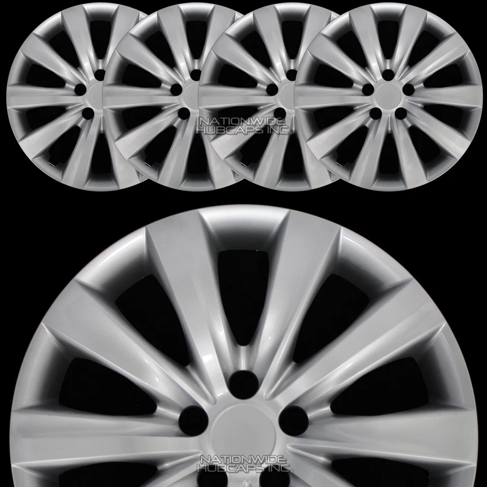 4 New 09-2015 Toyota Matrix 16" Wheel Covers Rim Tire Hub Caps with STEEL CLIPS - Image 1 of 4