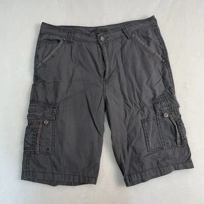 Pantalones Cortos Request Jeans Hombre Gris Carga Multi Bolsillo y Botones Talla 38 Foto 1 de 4