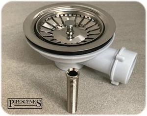 Belfast Sink Strainer Waste for Ceramic Sink with 90mm Hole Sink Plug Drain - Picture 1 of 7