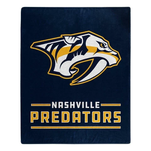 Nashville Predators 50x60 Raschel Interference Design Blanket [NEW] Throw Plush Cover